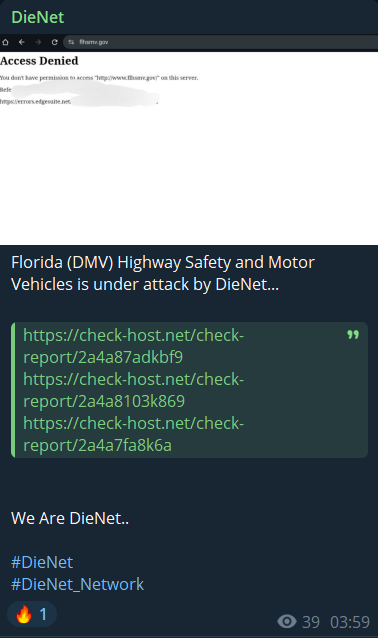 DieNet针对佛州公路安全和机动车辆部网站-xLab 威胁情报