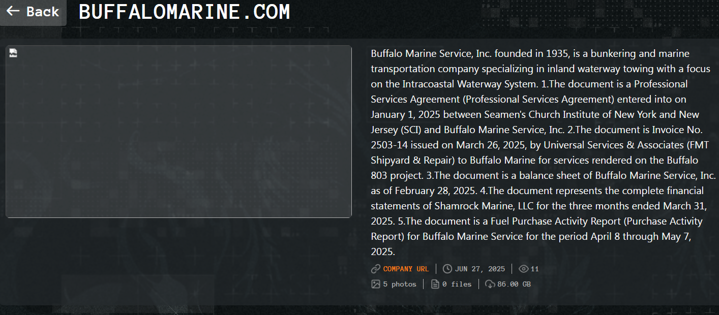 水牛城海事服务公司成为Qilin勒索软件的受害者-xLab 威胁情报
