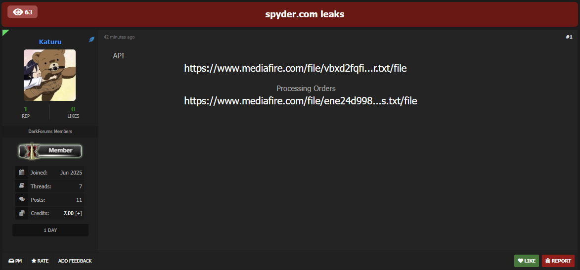 INC.Spyder Active Sports涉嫌数据泄露-xLab 威胁情报