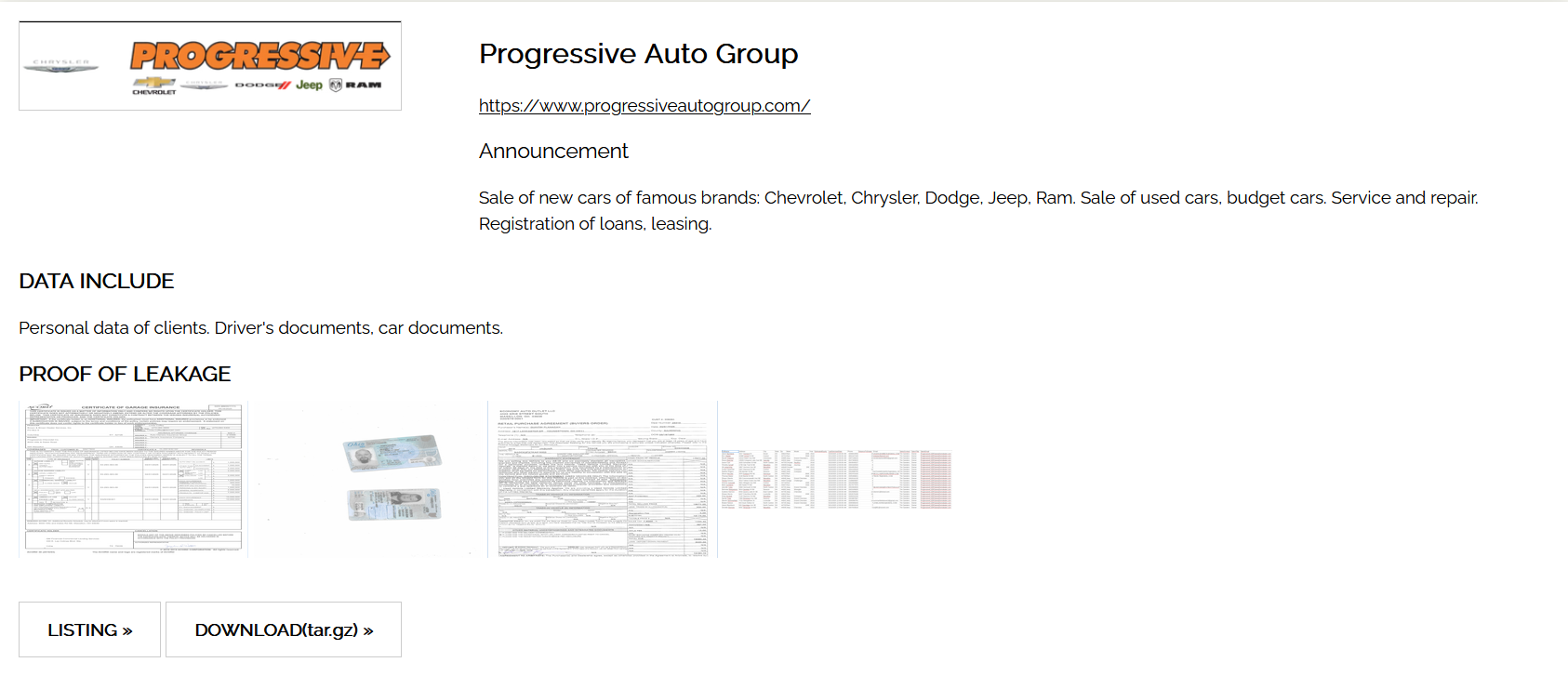 Progressive Auto Group成为Nitrogen勒索软件的受害者-xLab 威胁情报
