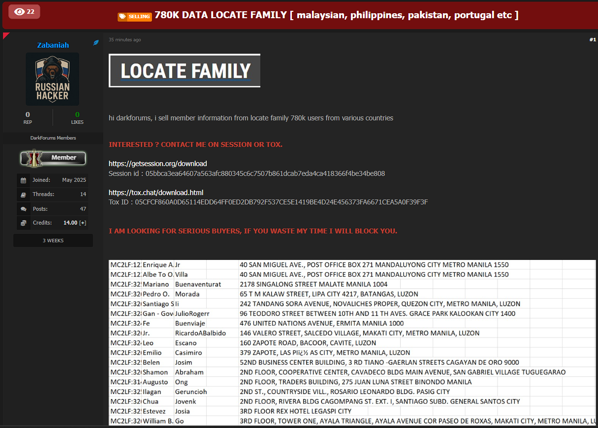 Locate家族涉嫌数据外泄-xLab 威胁情报