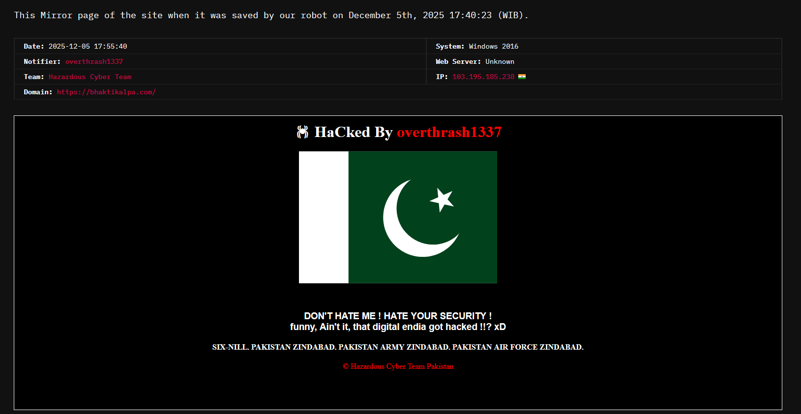 危险Cyber小组瞄准巴克提卡尔帕网站-xLab 威胁情报