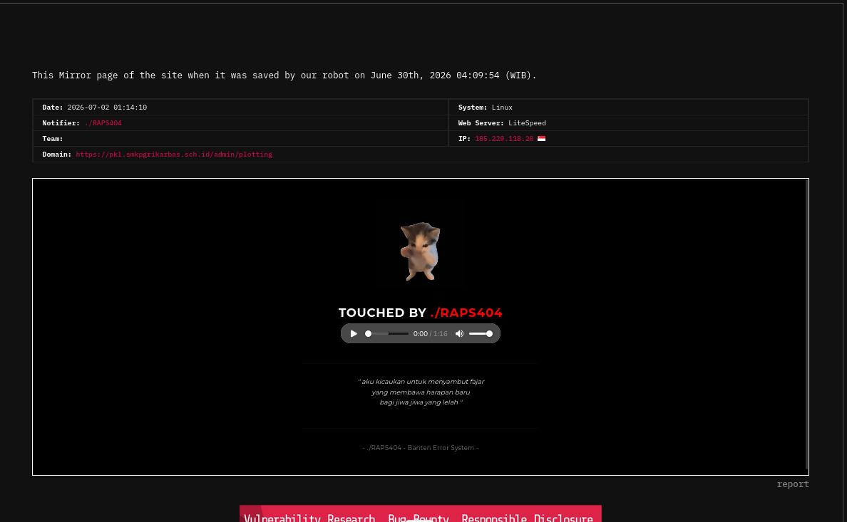 ./RAPS404 Targets The Website of smkpgrikarbas-xLab 威胁情报