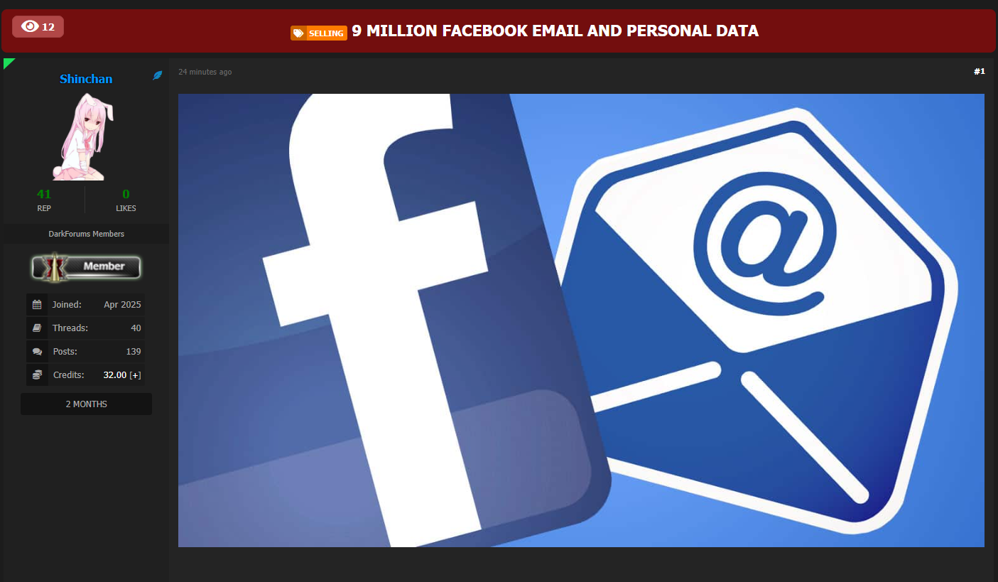 涉嫌数据外泄Facebook user电子邮件和个人数据-xLab 威胁情报