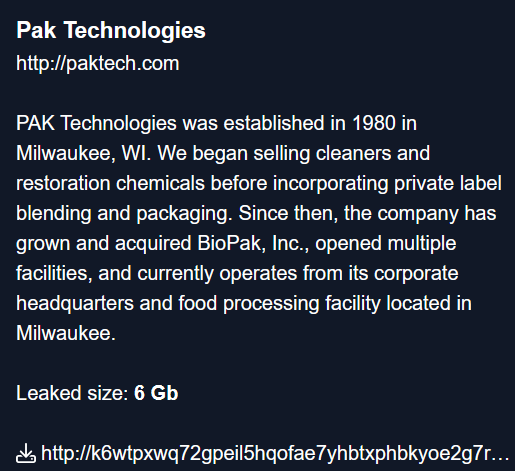 Pak Technologies Inc成为CHAOS勒索软件的受害者-xLab 威胁情报