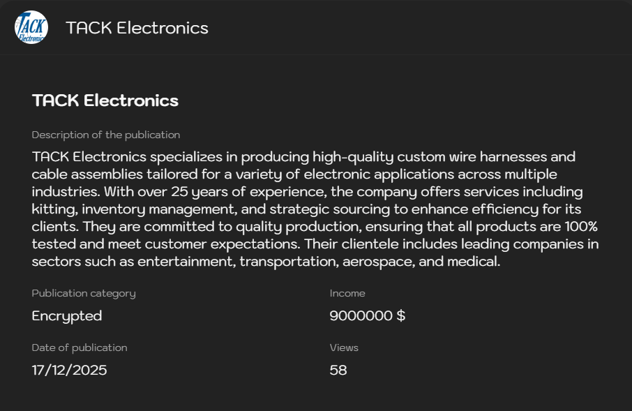 Tack Electronics victim落入Sinobi勒索软件手中-xLab 威胁情报