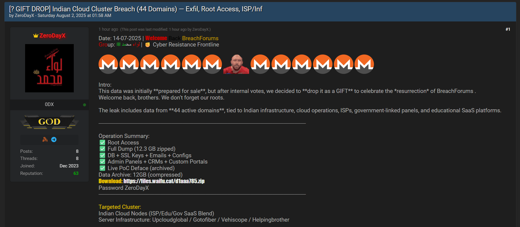 多个印度云集群数据库涉嫌泄露-xLab 威胁情报