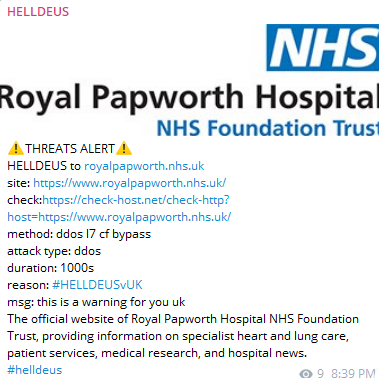 HELLDEUS targets the website of Royal Papworth Hospital NHS Foundation Trust-xLab 威胁情报