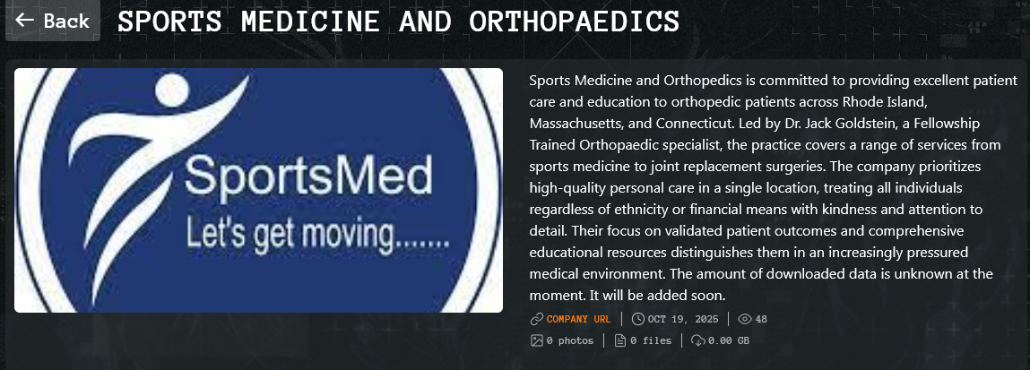 运动医学和骨科成为Qilin勒索软件的受害者-xLab 威胁情报