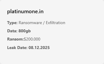 PlatinumOne Business Services Limited成为Benzona勒索软件的受害者-xLab 威胁情报