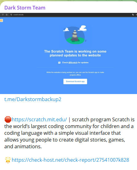 Dark Storm Team瞄准Scratch基金会网站-xLab 威胁情报