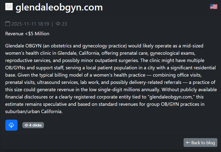 Glendale妇产科成为SAFEPAY勒索软件的受害者-xLab 威胁情报