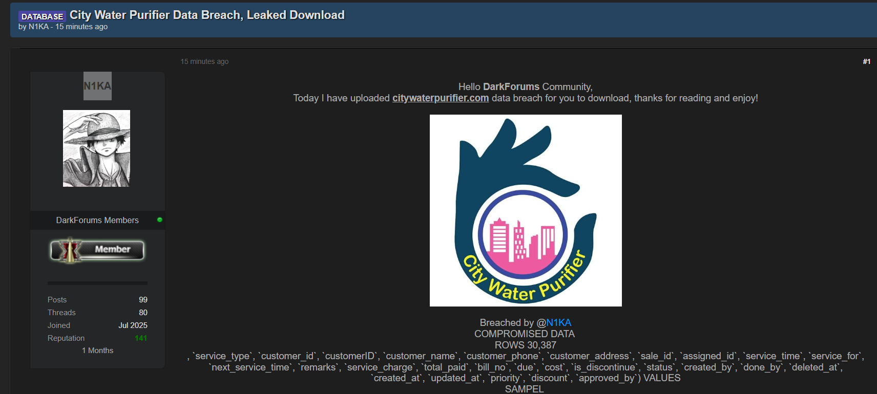 城市净水器涉嫌数据外泄-xLab 威胁情报