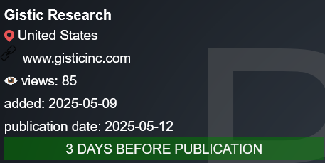 Gistic Research，Inc成为PLAY勒索软件的受害者-xLab 威胁情报