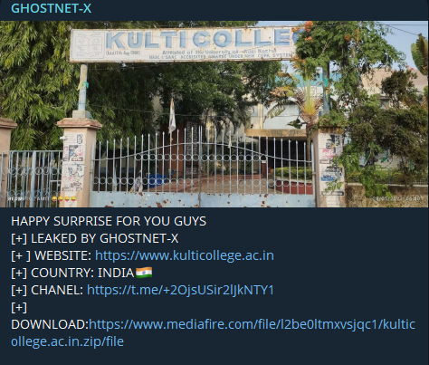 库尔蒂学院涉嫌数据泄露-xLab 威胁情报