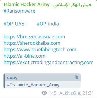 Islamic Hacker Army瞄准TrueFab Eng Tech Pvt Ltd网站-xLab 威胁情报