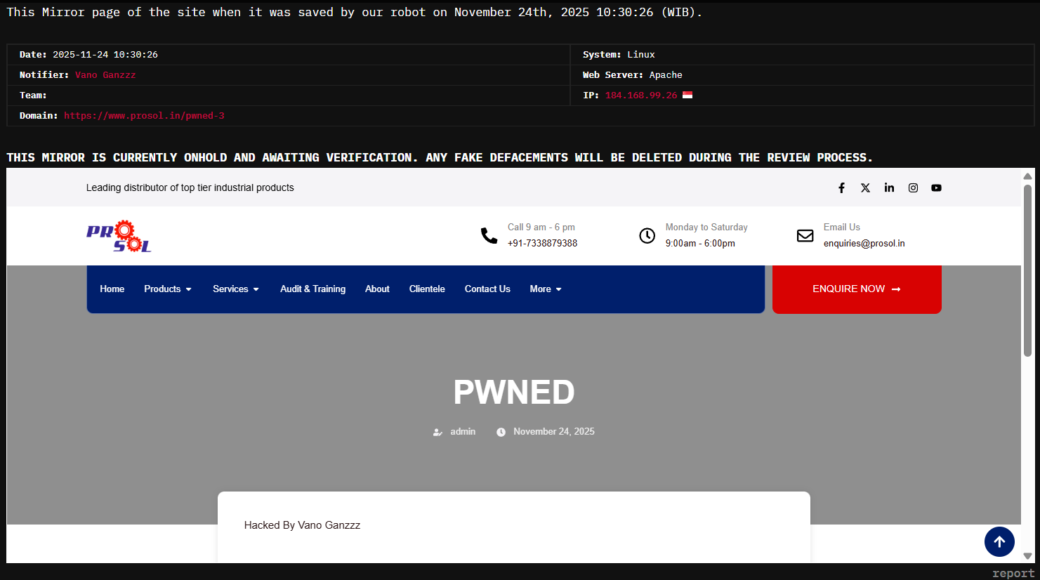 Vano Ganzzz瞄准Prosol网站-xLab 威胁情报