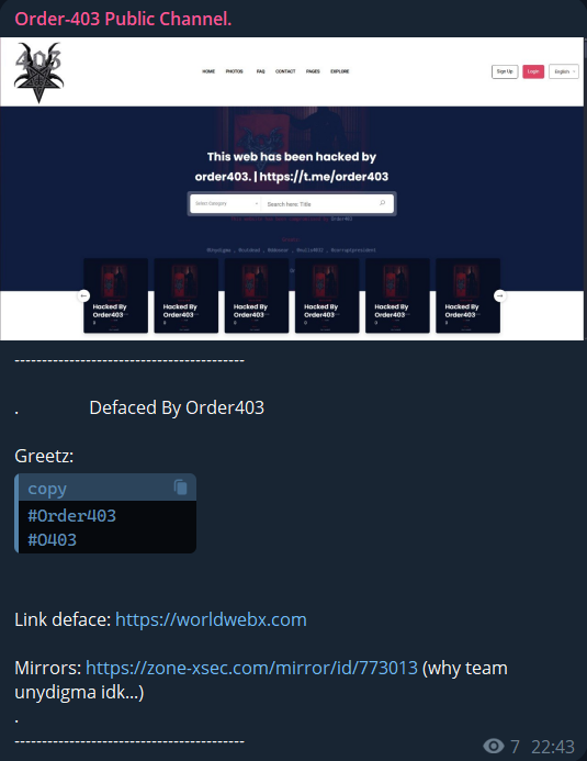 Order403瞄准World WebX网站-xLab 威胁情报