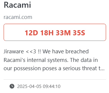 Racami，LLC成为HELLCAT勒索软件的受害者-xLab 威胁情报