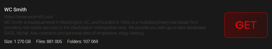 WC Smith成为INTERLOCK勒索软件的受害者-xLab 威胁情报
