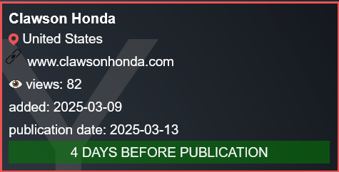 Clawson本田将victim归咎于PLAY勒索软件-xLab 威胁情报