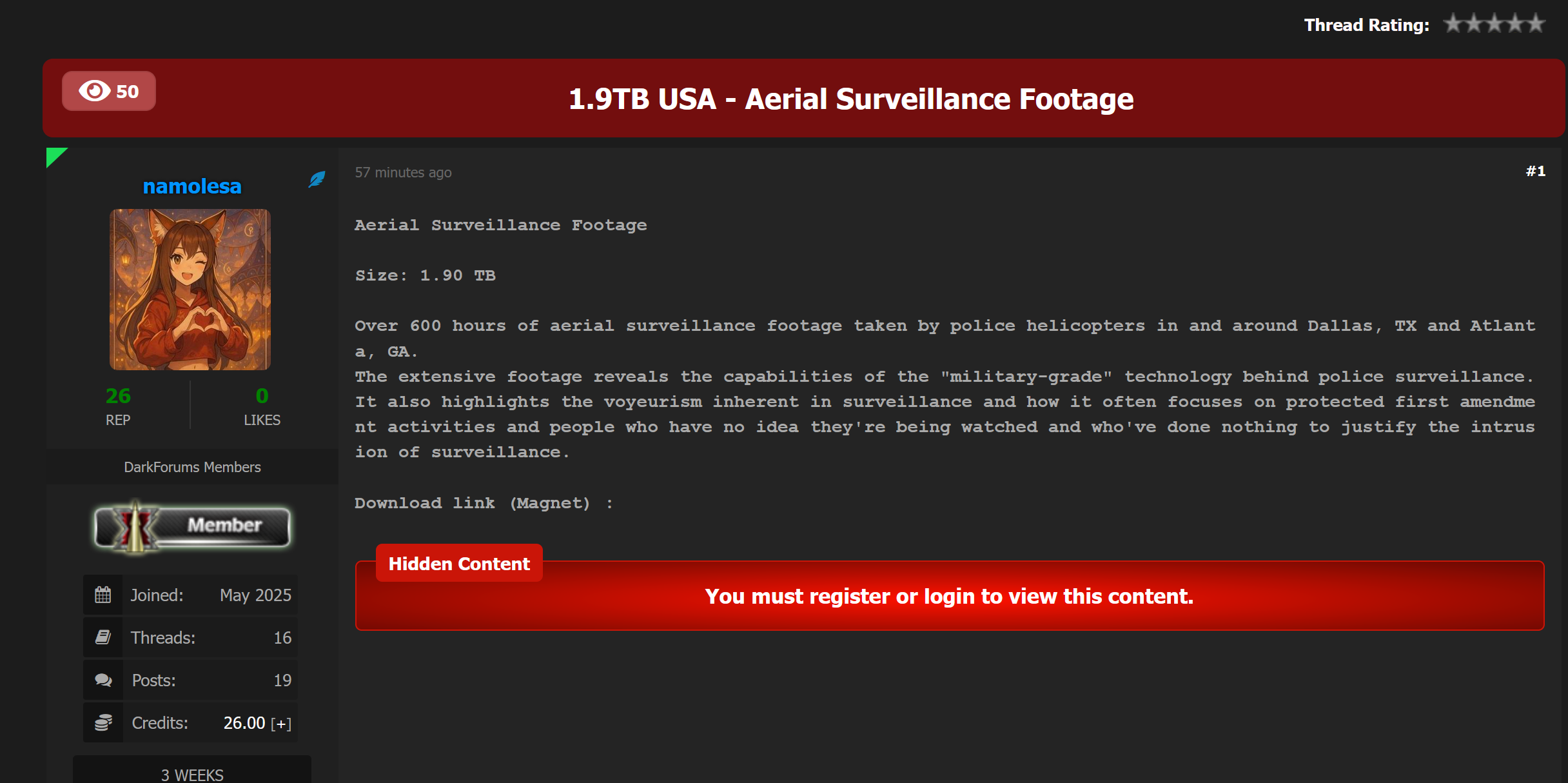 涉嫌出售空中监控录像的数据-xLab 威胁情报
