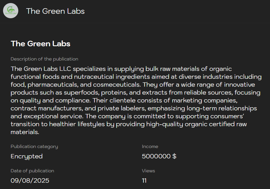 绿色实验室有限责任公司。成为Sinobi勒索软件的受害者-xLab 威胁情报