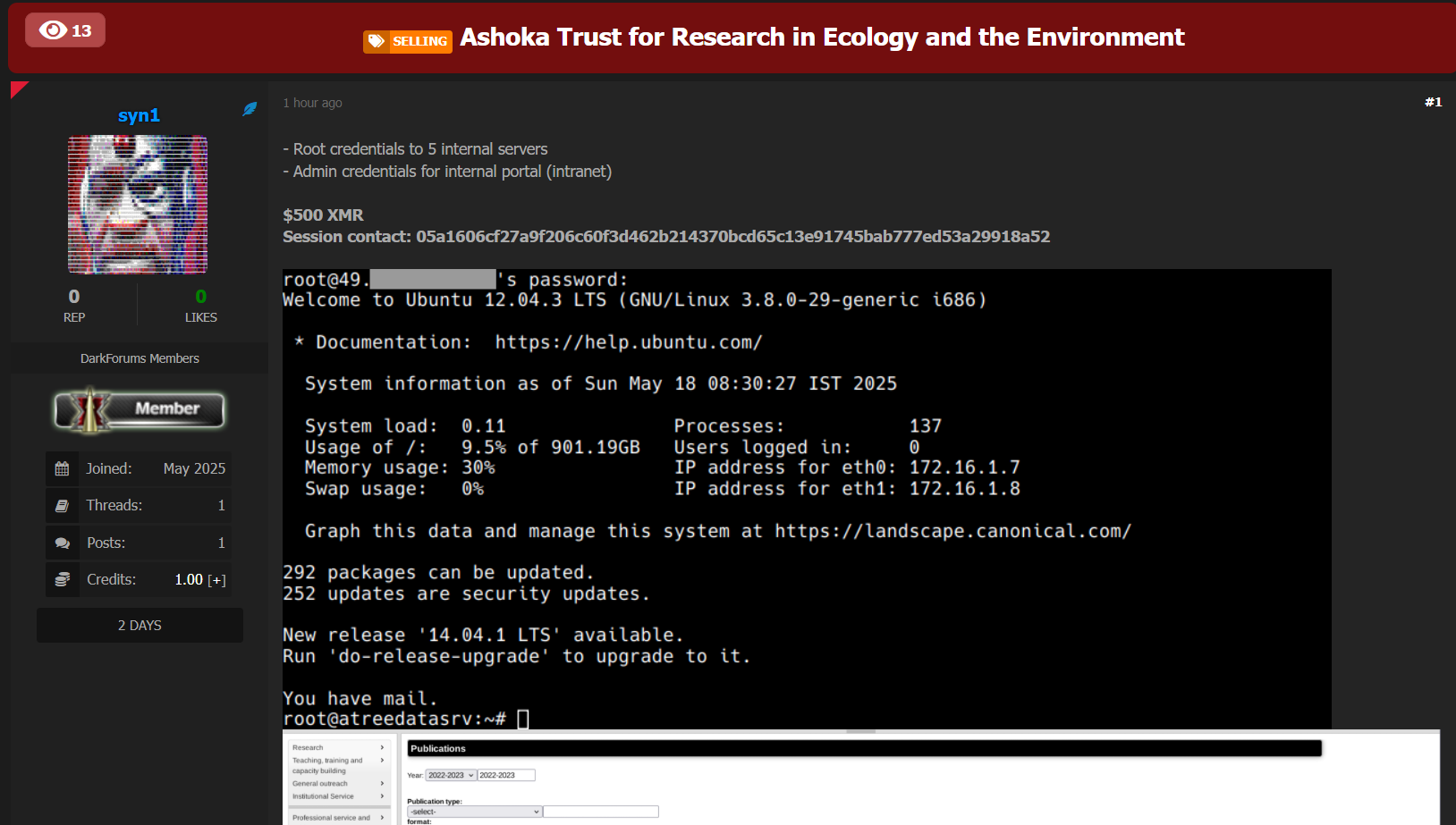 涉嫌出售阿育王生态与环境研究信托基金的证书-xLab 威胁情报