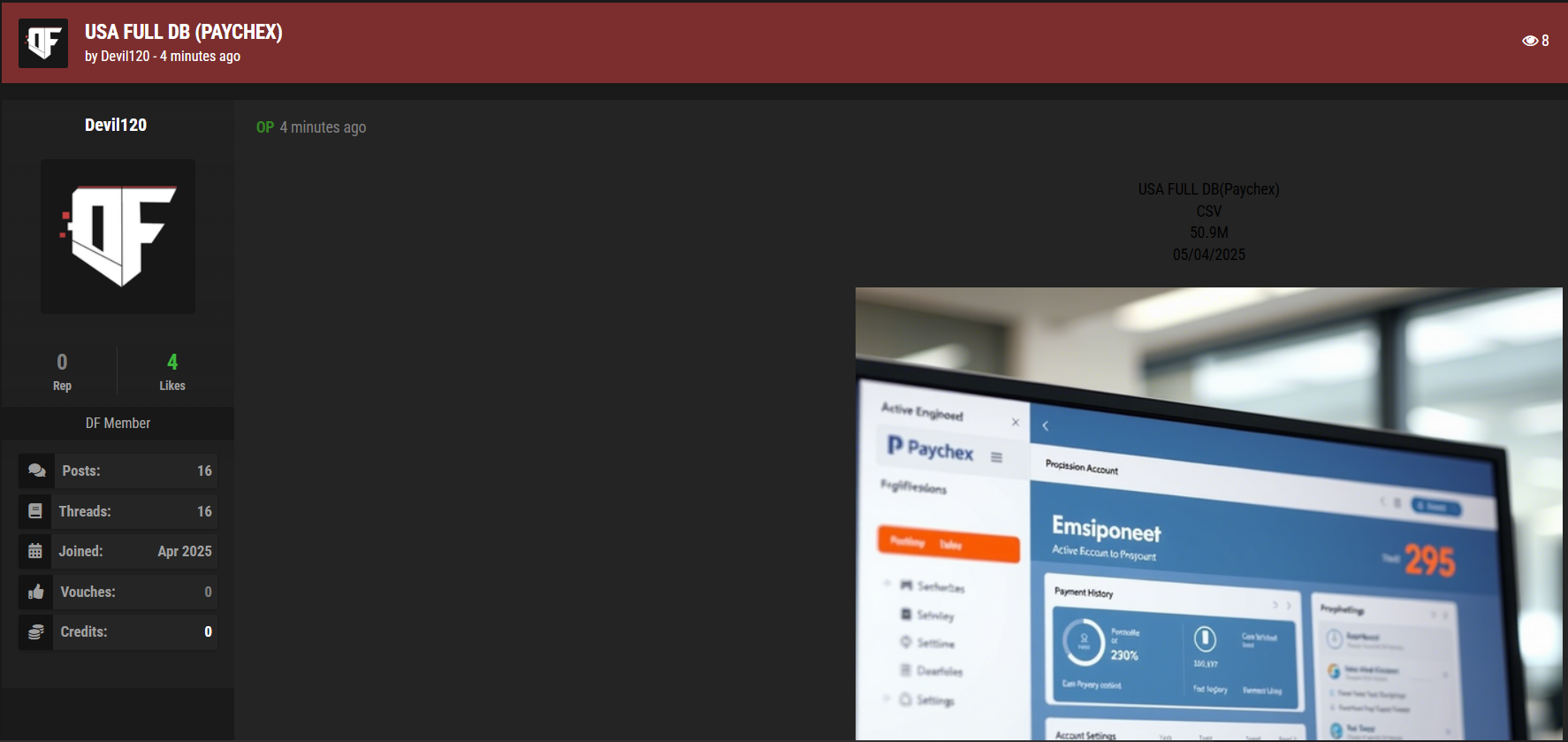 INC.Paychex涉嫌数据外泄-xLab 威胁情报
