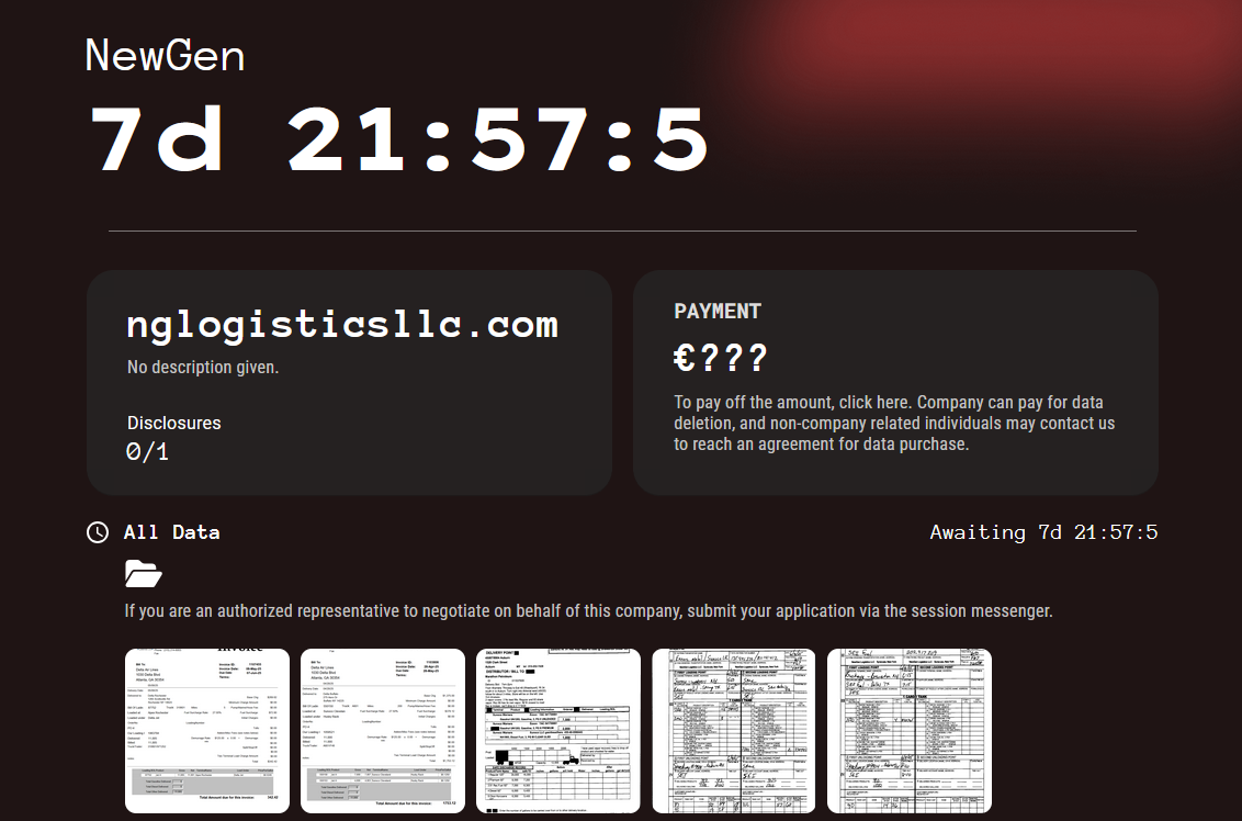 NewGen Logistics LLC成为Kill Security勒索软件的受害者-xLab 威胁情报