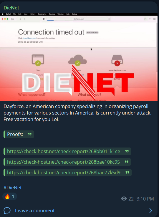 DieNet瞄准INC.Dayforce网站-xLab 威胁情报