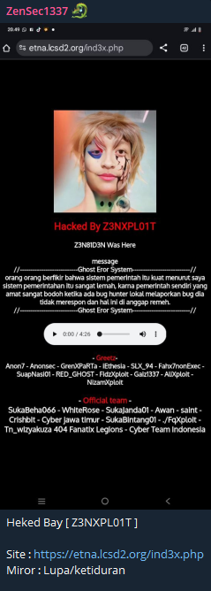 ZenSec1337针对埃特纳小学的网站-xLab 威胁情报