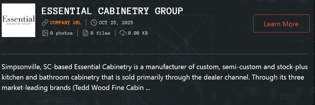 Essential Cabinetry Group成为Qilin勒索软件的受害者-xLab 威胁情报