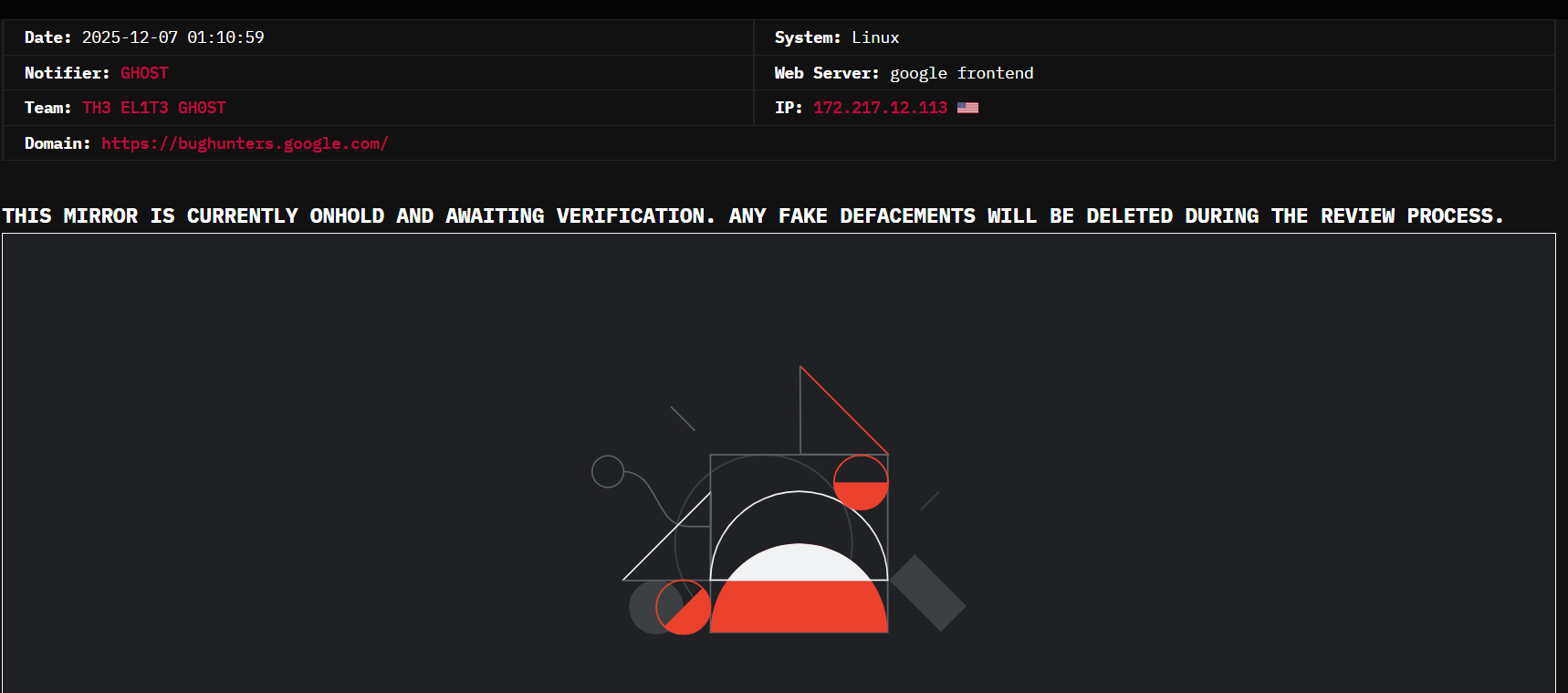 TH3 EL1T3 GHOST瞄准谷歌Bug猎人网站-xLab 威胁情报