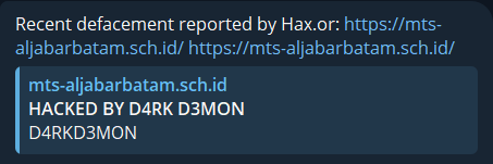 Niles in Cyber Threat Intelligence Feeds targets the website of MTS Al-Jabbar Batam-xLab 威胁情报