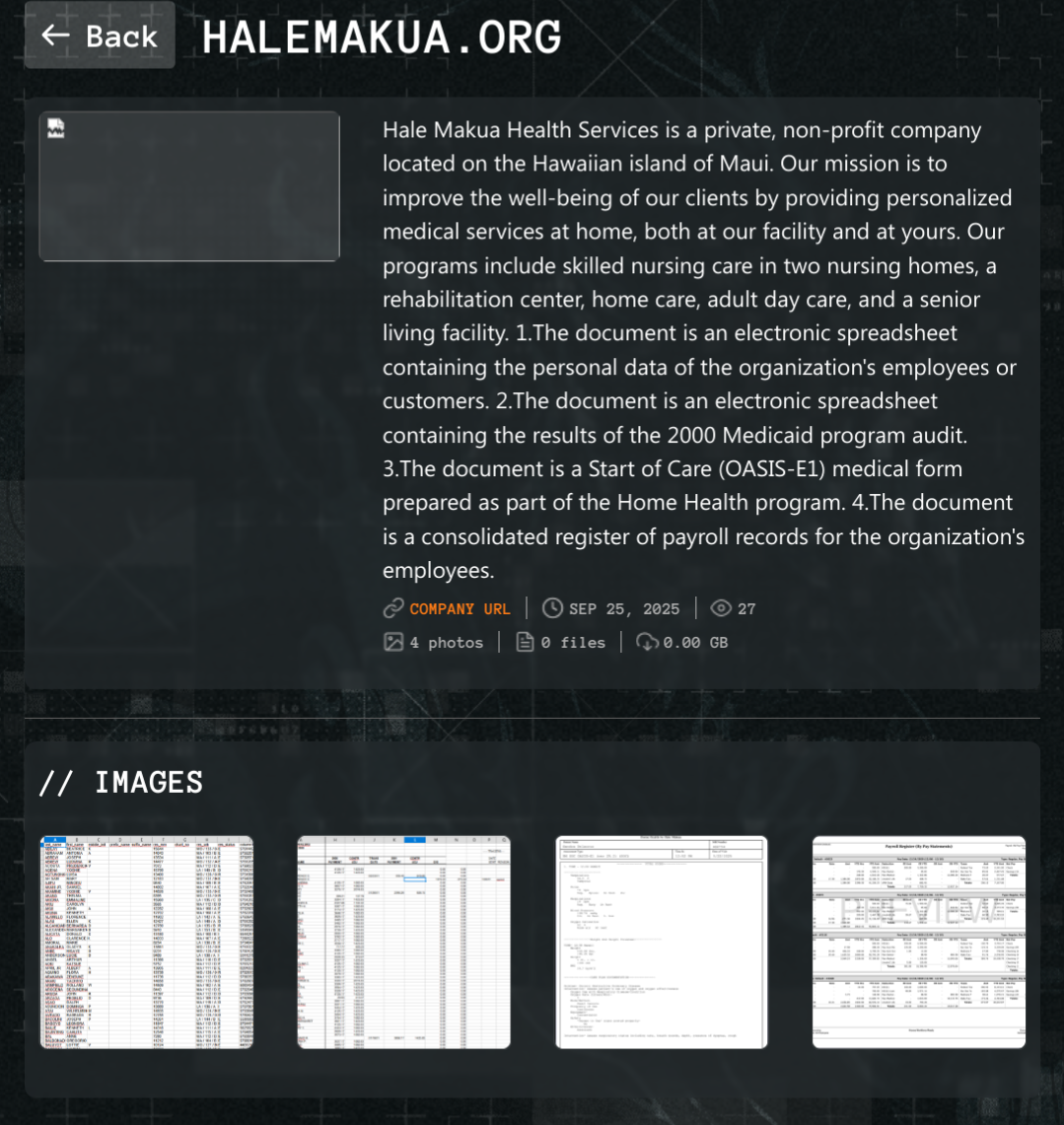 Hale Makua Health Services成为Qilin勒索软件的受害者-xLab 威胁情报