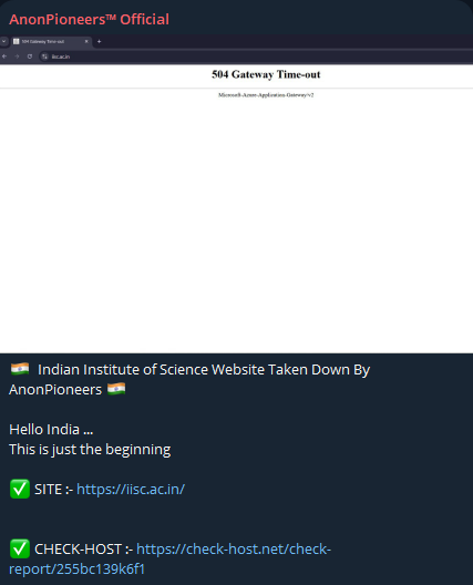 AnonPioneers瞄准印度科学研究所（IISc）网站-xLab 威胁情报