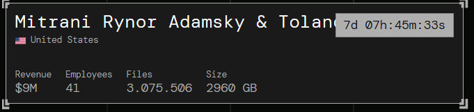 Mitrani，Rynor，Adamsky&Toland，P.A.成为SECUROTROP勒索软件的受害者-xLab 威胁情报