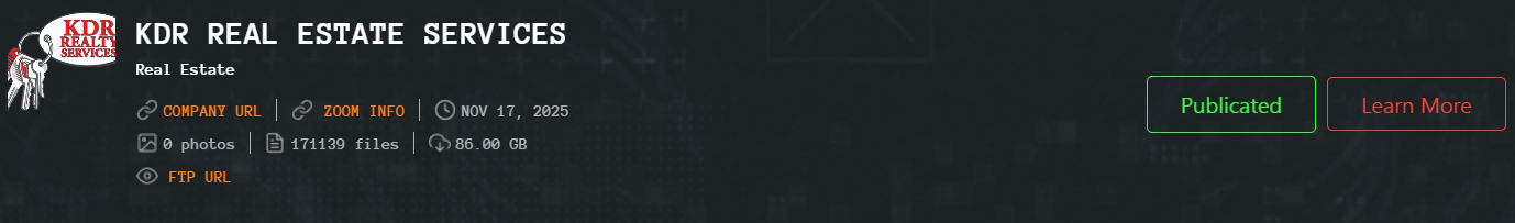 KDR Real Estate Svc成为Qilin勒索软件的受害者-xLab 威胁情报