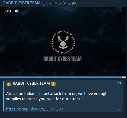 RABBIT CYBER TEAM声称针对印以-xLab 威胁情报
