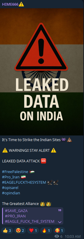 HIME666声称针对印-xLab 威胁情报