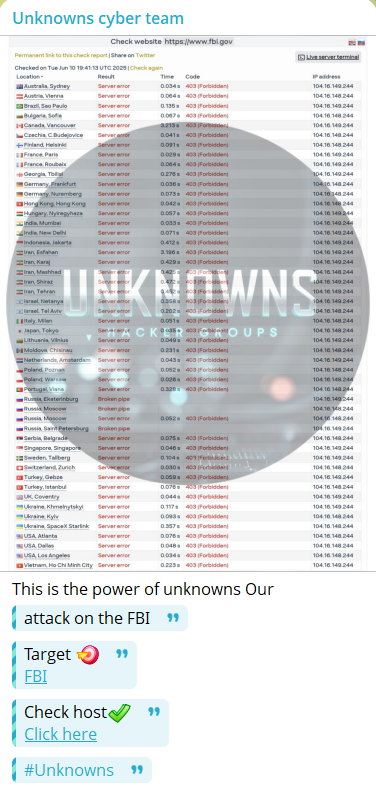 未知cyber小组瞄准Federal调查局网站-xLab 威胁情报
