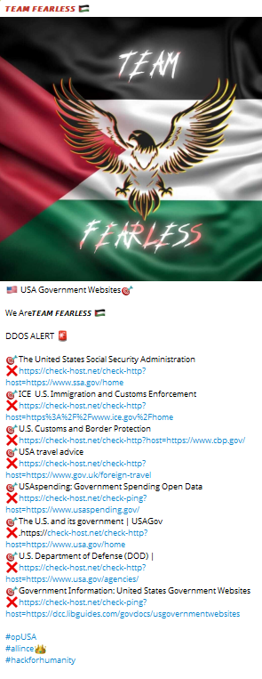 无畏团队瞄准美国网站。国防部（DOD）-xLab 威胁情报