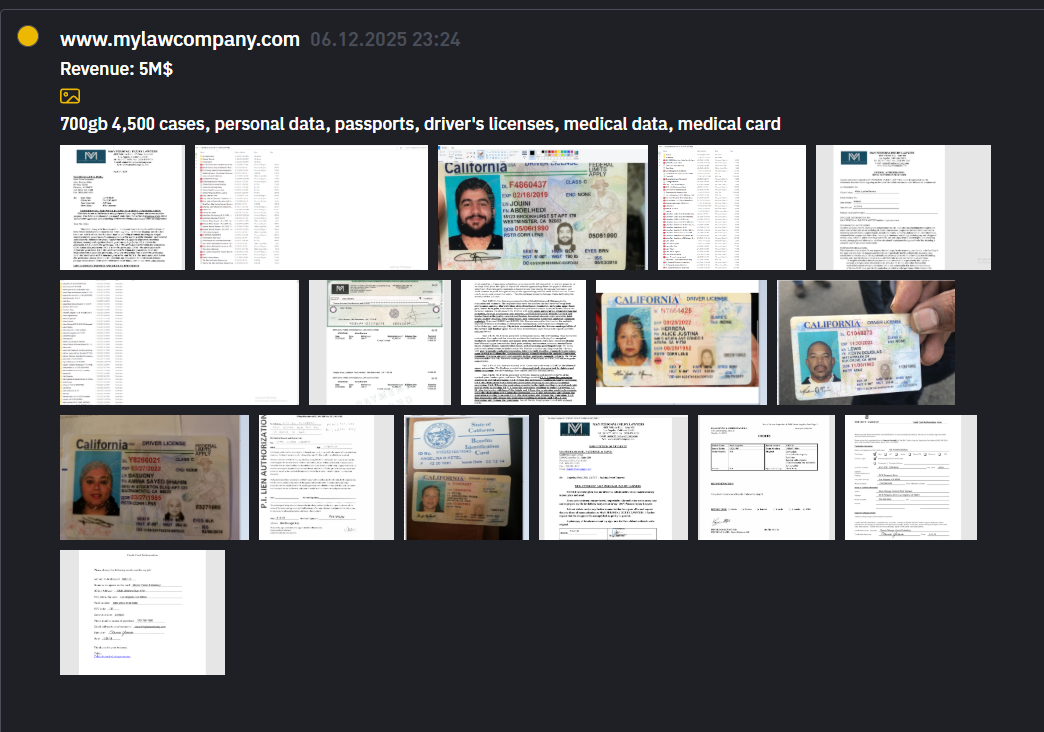 M&Y人身伤害律师成为INC RANSOM勒索软件的受害者-xLab 威胁情报