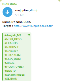 Alleged data breach of SUN JUPITER CO.,LTD-xLab 威胁情报