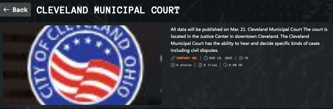 克里夫兰市法院成为Qilin勒索软件的受害者-xLab 威胁情报