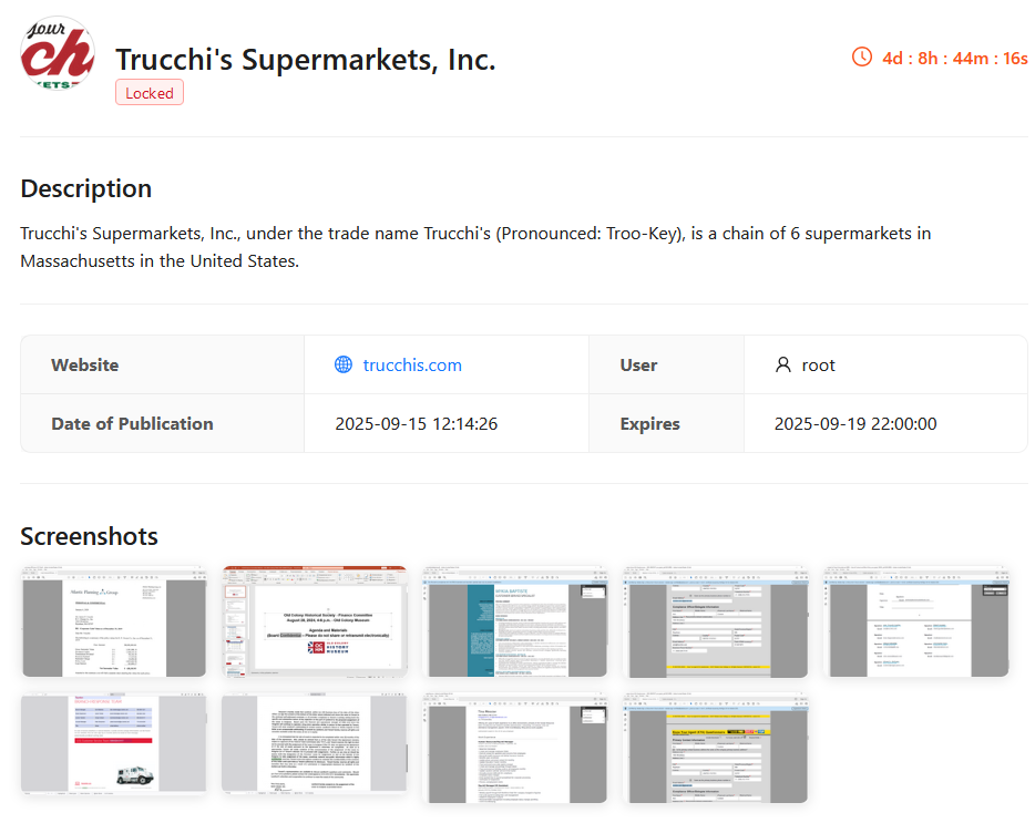 Trucchi的超市成为RADAR集团勒索软件的受害者-xLab 威胁情报