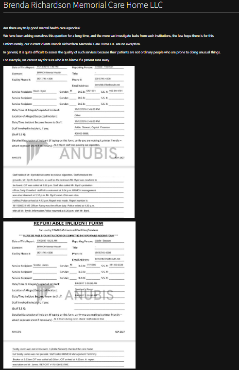 Brenda Richardson纪念护理之家有限责任公司成为Anubis勒索软件的受害者-xLab 威胁情报