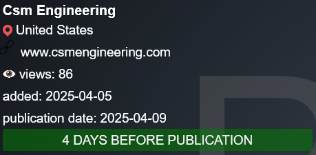 CSM Engineering成为PLAY勒索软件的受害者-xLab 威胁情报
