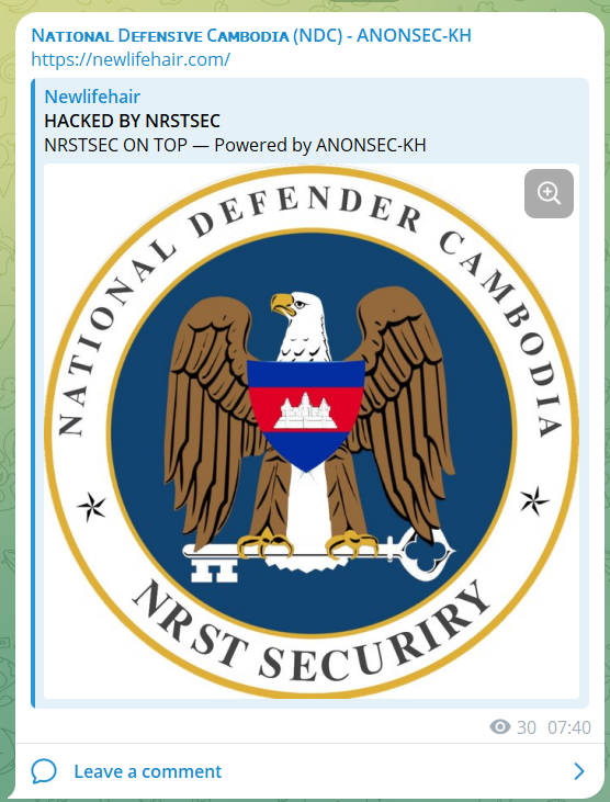 国防柬埔寨瞄准新生命头发网站-xLab 威胁情报